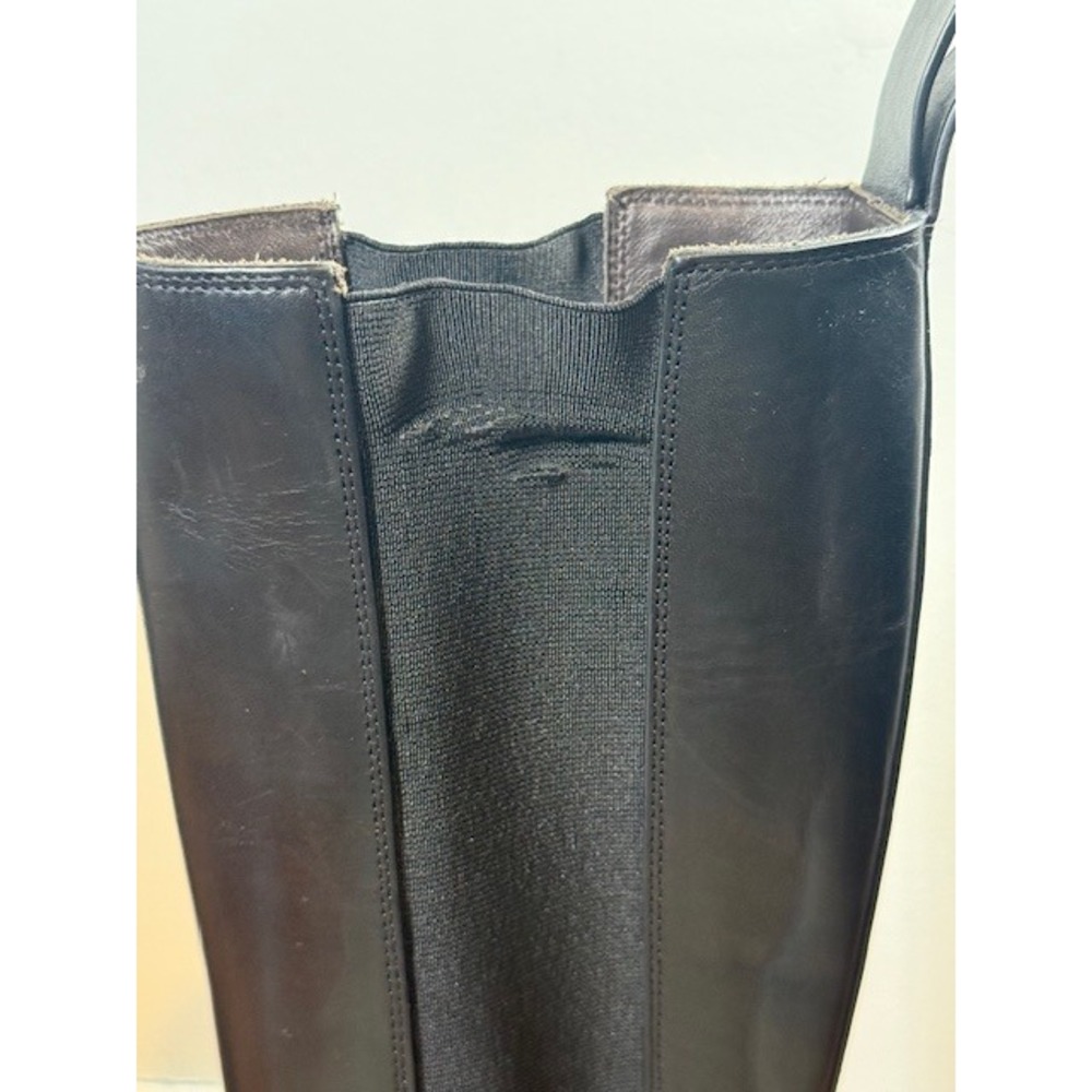 Bottega Veneta Lug Knee High Boot‎ EU 36 US 6 Black Leather Platform Edgy Street - Picture 10 of 13